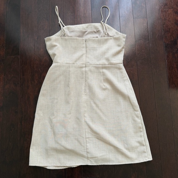 Altar'd State Women's Haven Linen Cocktail Dress Size L Beige Summer Spring Tan - Picture 4 of 7
